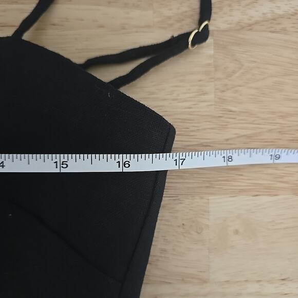 NWT Revolve Rumer The Label Avalon Ring Black Linen Maxi Dress Womens size Large - Picture 6 of 9